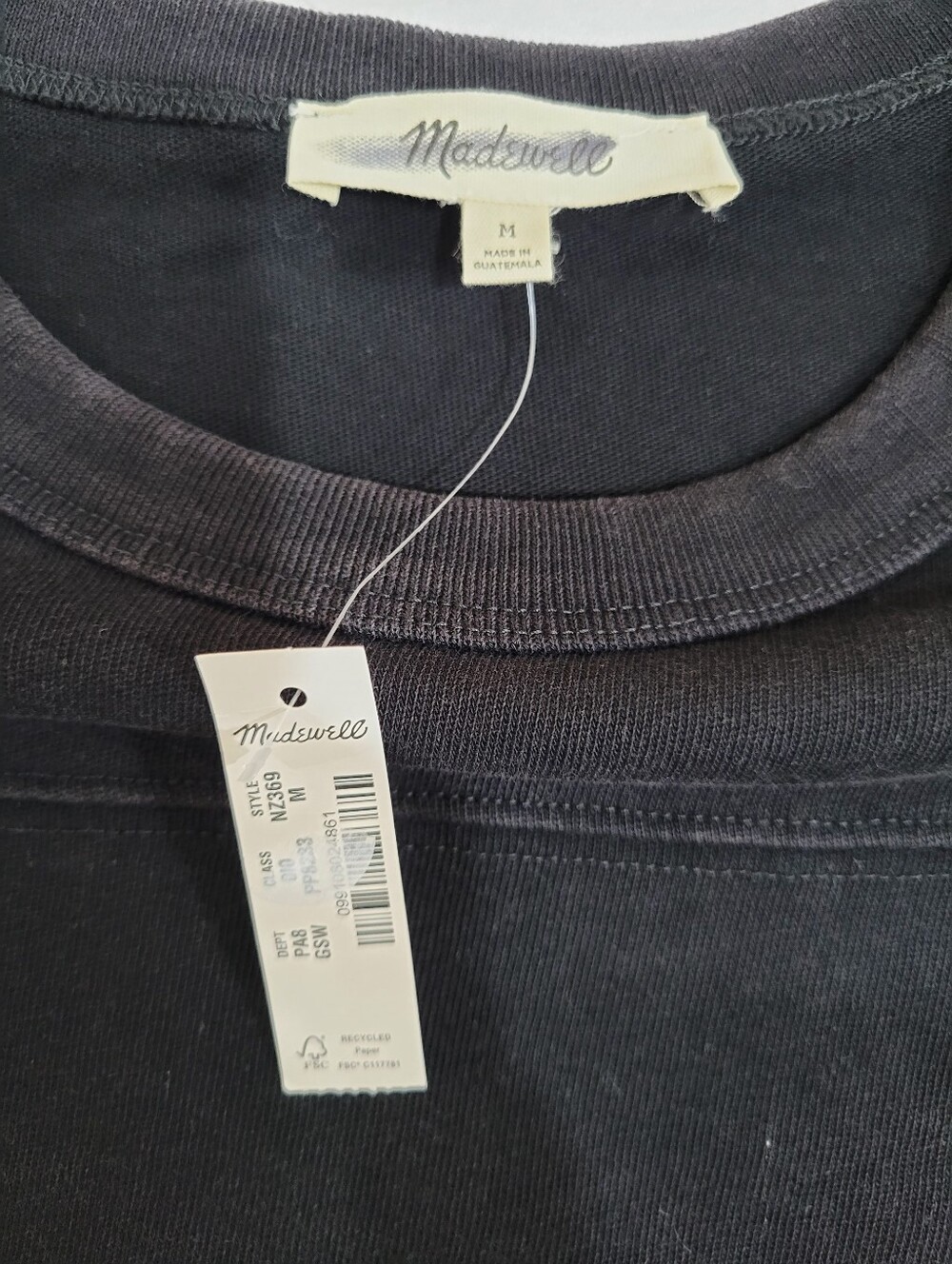 Madewell The Relaxed Crewneck Long Sleeve Tee NZ369 Size M - Picture 6 of 7